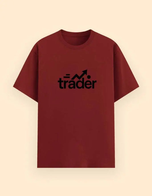 Trader Graphic T-Shirt – Maroon | Stock Market Uptrend Tee Baklol Wear