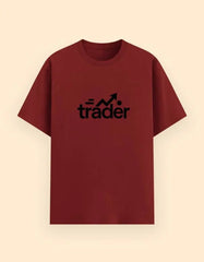 Trader Graphic T-Shirt – Maroon | Stock Market Uptrend Tee Baklol Wear