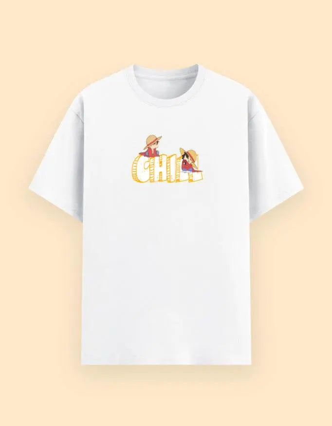 Unisex Chill Graphic T-Shirt with Summer Cartoon Print Baklol Wear