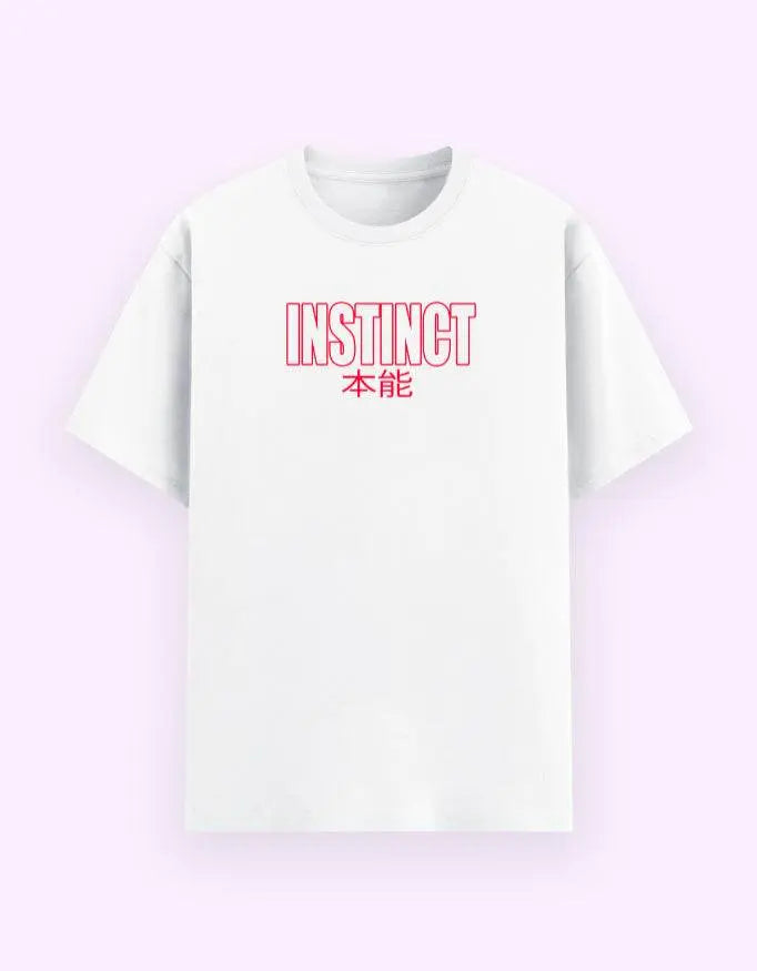 Unisex Instinct Graphic T-Shirt with Japanese Text Baklol Wear