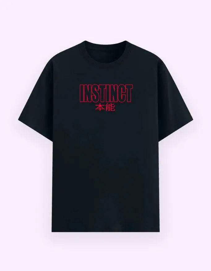 Unisex Instinct Graphic T-Shirt with Japanese Text Baklol Wear