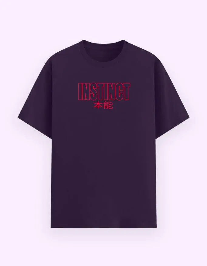 Unisex Instinct Graphic T-Shirt with Japanese Text Baklol Wear