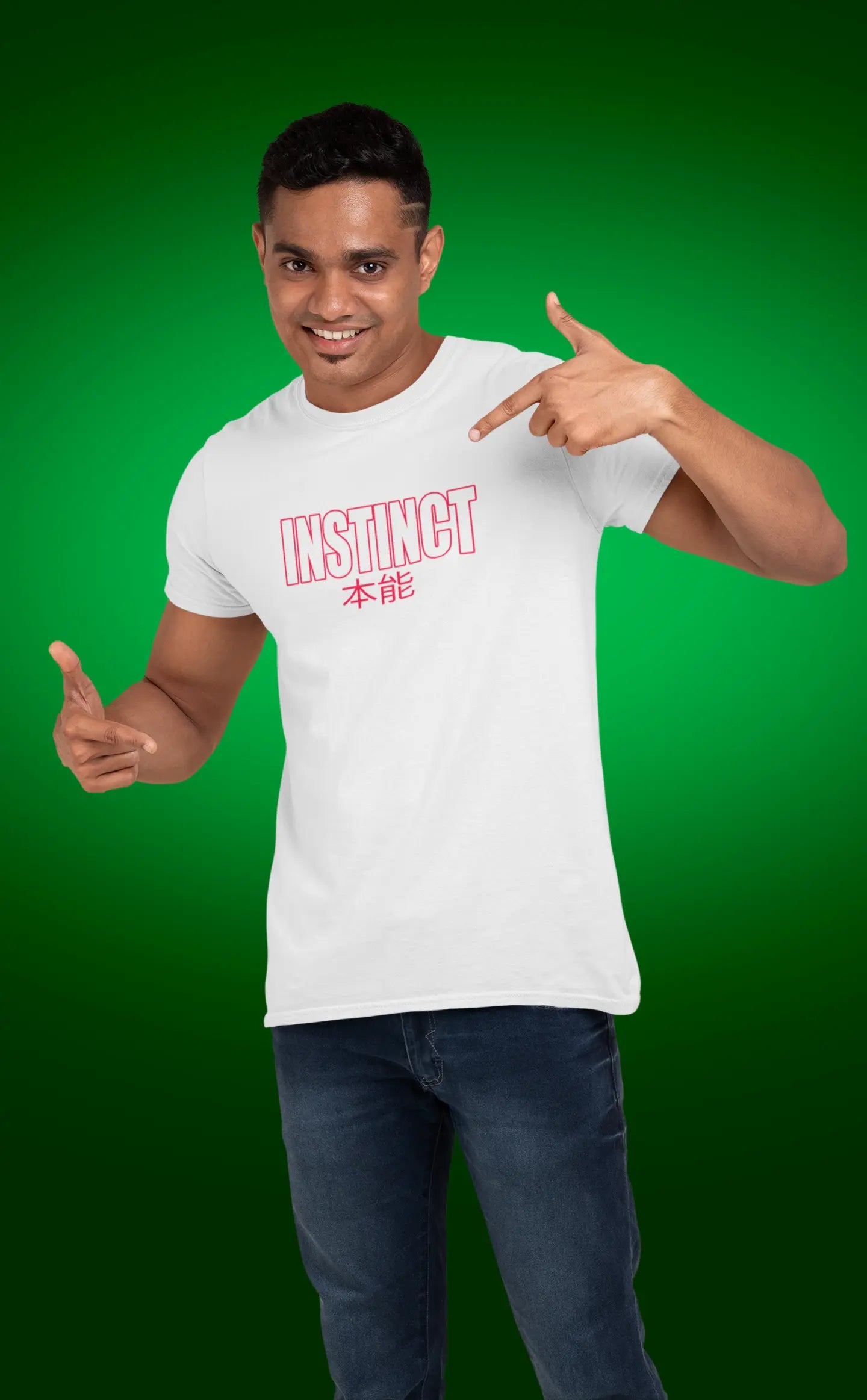 Unisex Instinct Graphic T-Shirt with Japanese Text Baklol Wear