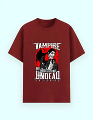 Vampire Undead Legends Graphic T-Shirt for Men – European Gothic Mythology Fantasy Tee Baklol Wear