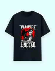 Vampire Undead Legends Graphic T-Shirt for Men – European Gothic Mythology Fantasy Tee Baklol Wear