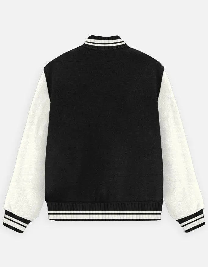 Varsity Letterman Jacket for Men – Wool Bomber with Chenille K Patch - Baklol Wear
