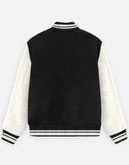 Varsity Letterman Jacket for Men – Wool Bomber with Chenille K Patch - Baklol Wear