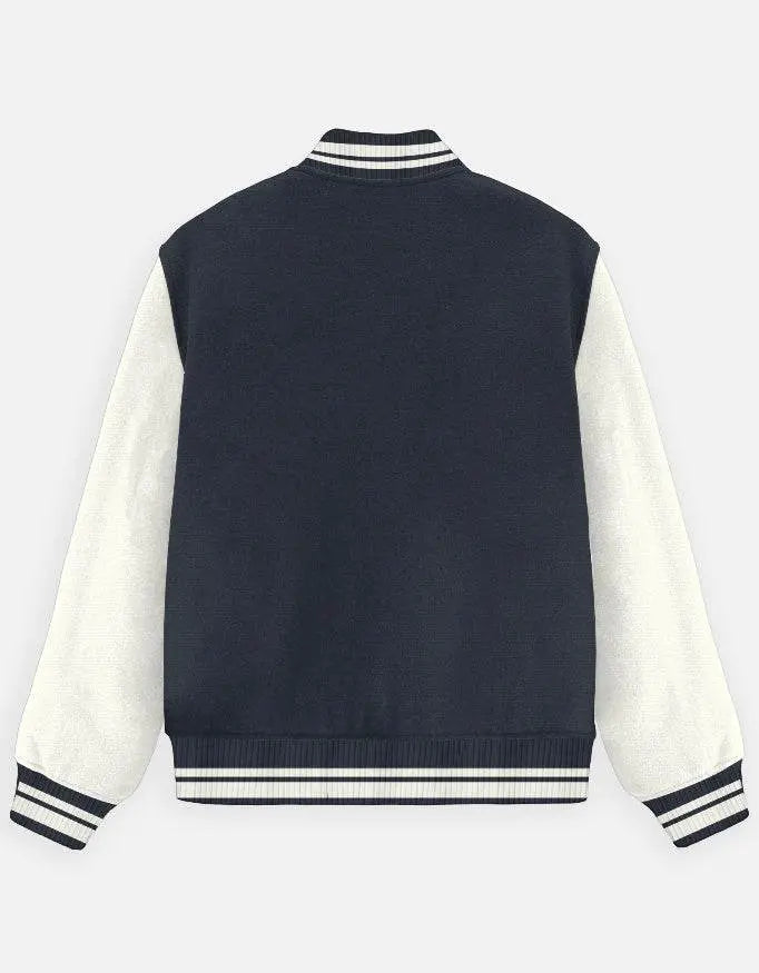 Varsity Letterman Jacket for Men – Wool Bomber with Chenille L Patch - Baklol Wear