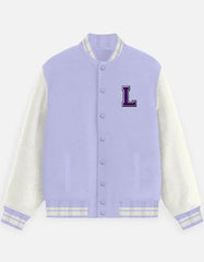 Varsity Letterman Jacket for Men – Wool Bomber with Chenille L Patch - Baklol Wear