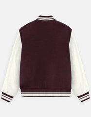 Varsity Letterman Jacket for Men – Wool Bomber with Chenille R Patch - Baklol Wear