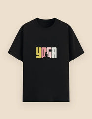 Yoga Silhouette Graphic T-Shirt – Mindfulness Meditation Tee for Yoga Lovers | Wellness & Comfort Top Baklol Wear