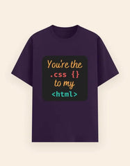 You're the CSS to My HTML T-Shirt – Funny Coding Relationship Tee for Developers Baklol Wear
