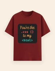 You're the CSS to My HTML T-Shirt – Funny Coding Relationship Tee for Developers Baklol Wear