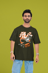Fly High Oversized T-Shirt – Anime Inspired Bird Graphic Streetwear