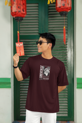 Universe & Beyond Oversized T-Shirt – Cosmic Skeleton Art Streetwear