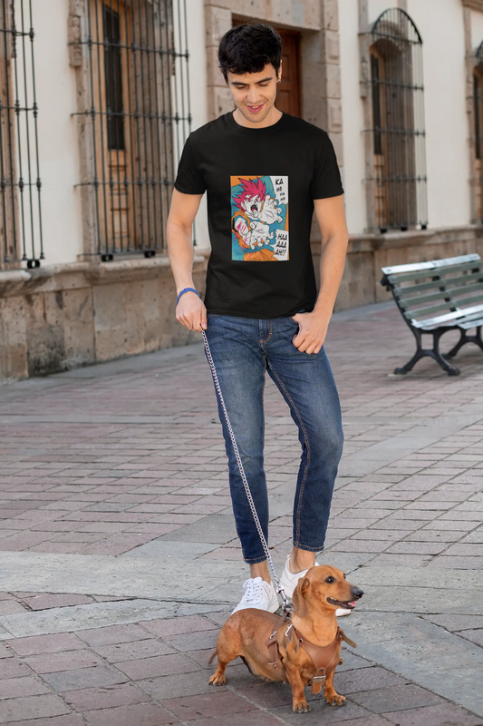 Anime Power Blast Graphic T-Shirt – Kamehameha Manga Style Tee for Men & Women | Bold Cotton Casual Wear Baklol Wear