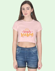 Beach Season Crop Top – Summer Graphic Tee for Girls & Women Baklol Wear