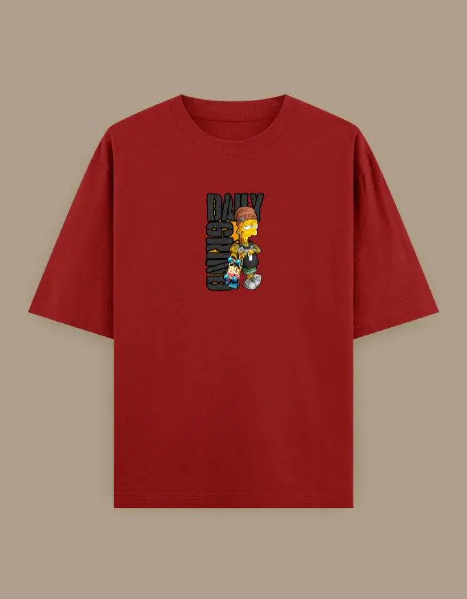 Daily Grind Oversized Skateboard Graphic T-Shirt – Urban Streetwear for Men & Women Baklol Wear