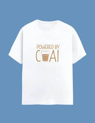 Powered By Chai - Half Sleeves Tshirt - Baklol Wear