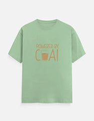Powered By Chai - Half Sleeves Tshirt - Baklol Wear