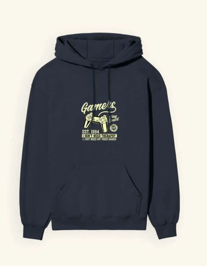 Gamer’s Motto Unisex Hoodie – Retro Video Game Controller Graphic Sweatshirt for Gamers Baklol Wear