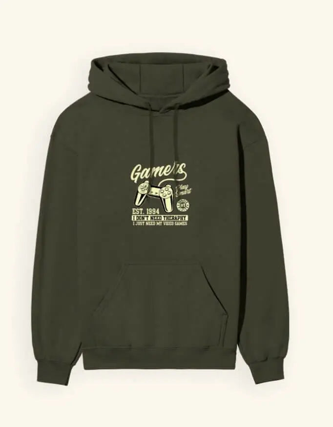 Gamer’s Motto Unisex Hoodie – Retro Video Game Controller Graphic Sweatshirt for Gamers Baklol Wear