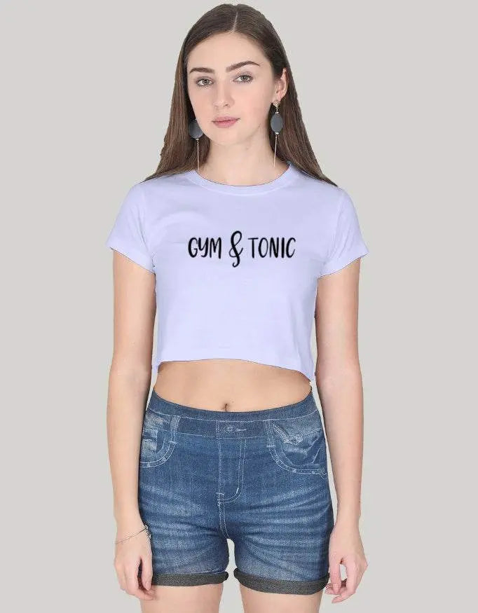 Gym & Tonic Crop Top for Women - Baklol Wear