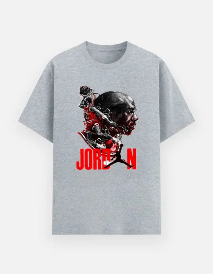 Men's Jordan Basketball Graphic T-Shirt – Athletic Streetwear, Air Dunk Print, Crew Neck Tee Baklol Wear