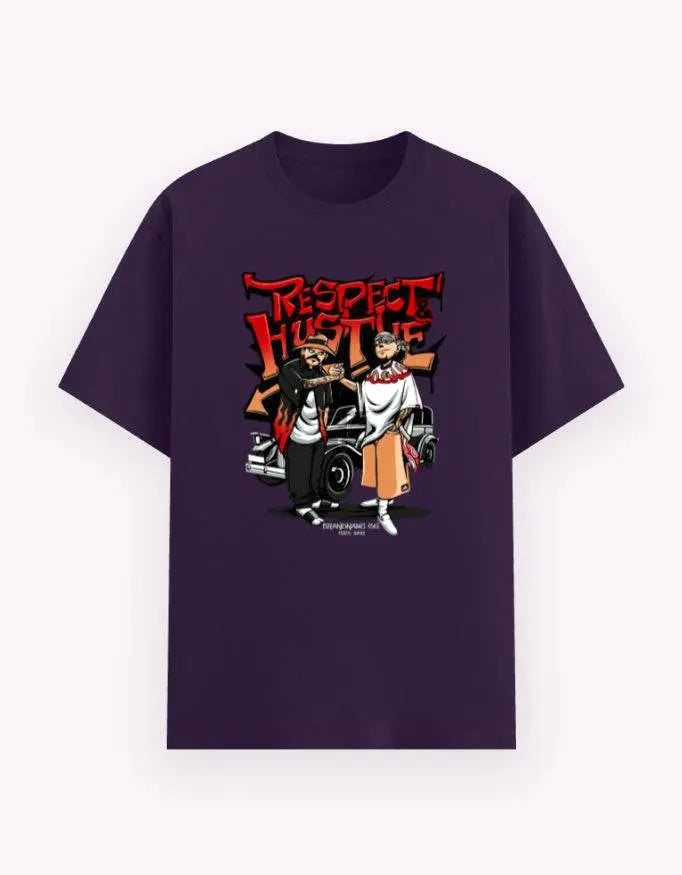 Men's Respect & Hustle Graphic T-Shirt – Urban Street Style Motivational Tee Baklol Wear