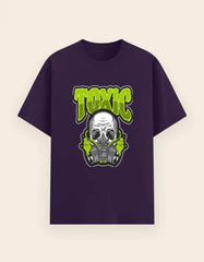 Men's Toxic Skull Graphic Tee – Edgy Gas Mask Print, Urban Streetwear, Crew Neck T-Shirt Baklol Wear