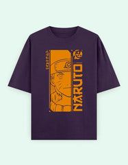 Naruto Anime Oversized T-Shirt | Bold Orange Ninja Graphic Manga Tee Baklol Wear