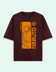 Naruto Anime Oversized T-Shirt | Bold Orange Ninja Graphic Manga Tee Baklol Wear