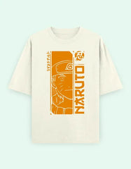 Naruto Anime Oversized T-Shirt | Bold Orange Ninja Graphic Manga Tee Baklol Wear