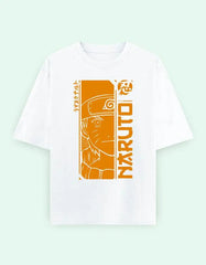 Naruto Anime Oversized T-Shirt | Bold Orange Ninja Graphic Manga Tee Baklol Wear