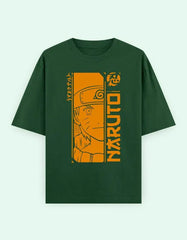 Naruto Anime Oversized T-Shirt | Bold Orange Ninja Graphic Manga Tee Baklol Wear