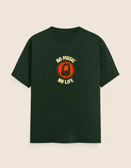 No Music No Life Premium T-Shirt | Headphone Graphic Tee for Music Lovers Baklol Wear