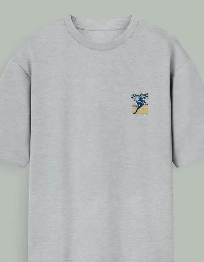 Oversized Parkour Back Print T-Shirt – Urban Movement Graphic Tee for Athletes & Streetwear Fans Baklol Wear