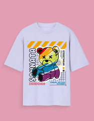Sannata Oversized Bear Graphic T-Shirt Baklol Wear