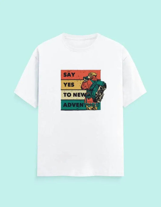 Say Yes To New Adventure - Classic Crew T-Shirt Baklol Wear