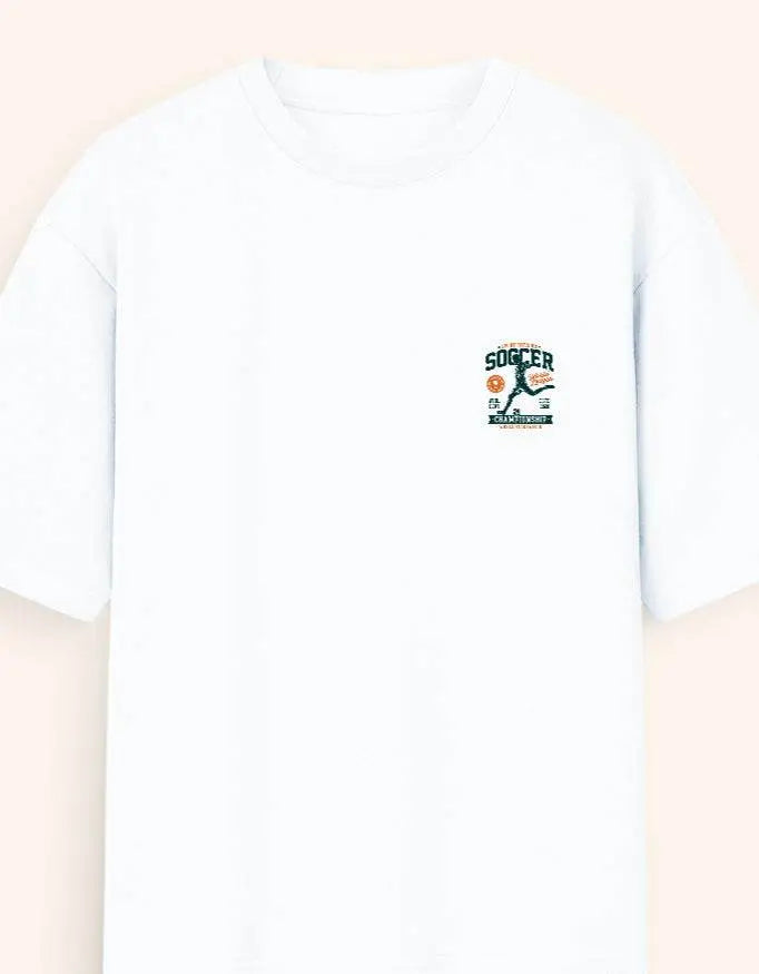 Soccer World League Championship Oversized T-Shirt – Relaxed Fit Athletic Sportswear for Fans & Players Baklol Wear