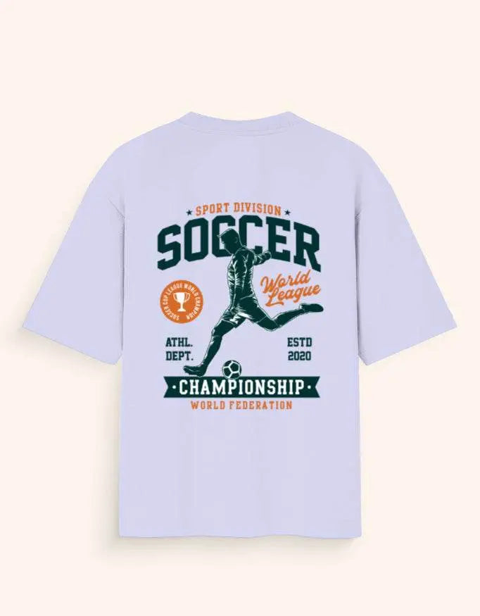 Soccer World League Championship Oversized T-Shirt – Relaxed Fit Athletic Sportswear for Fans & Players Baklol Wear