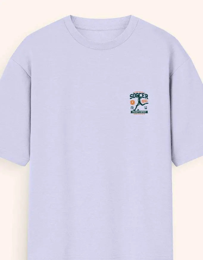 Soccer World League Championship Oversized T-Shirt – Relaxed Fit Athletic Sportswear for Fans & Players Baklol Wear