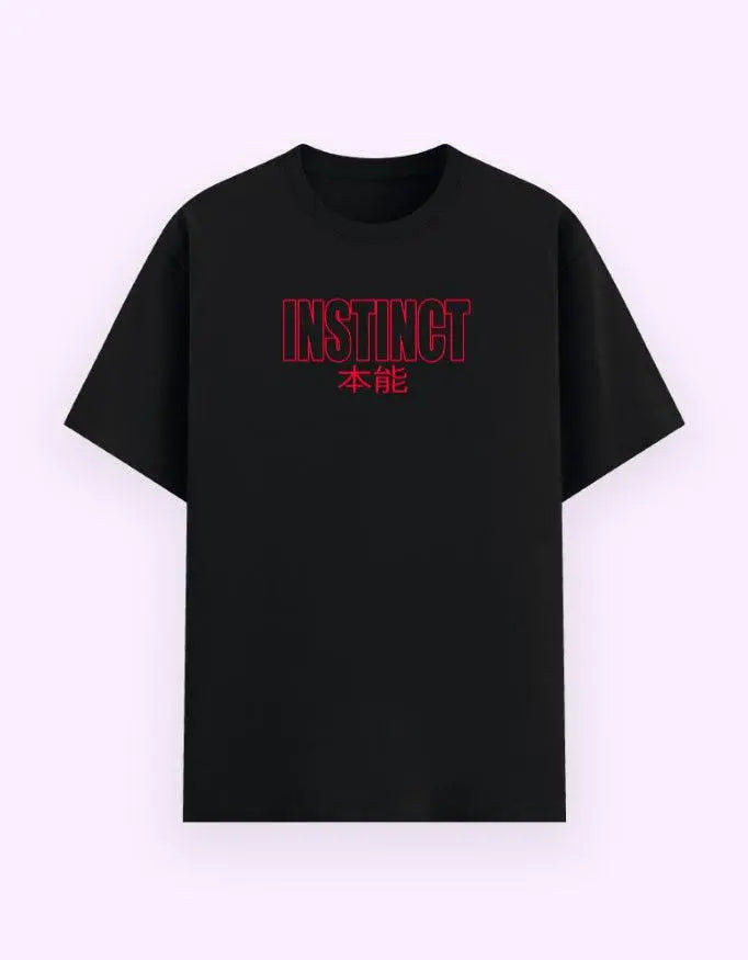 Unisex Instinct Graphic T-Shirt with Japanese Text Baklol Wear