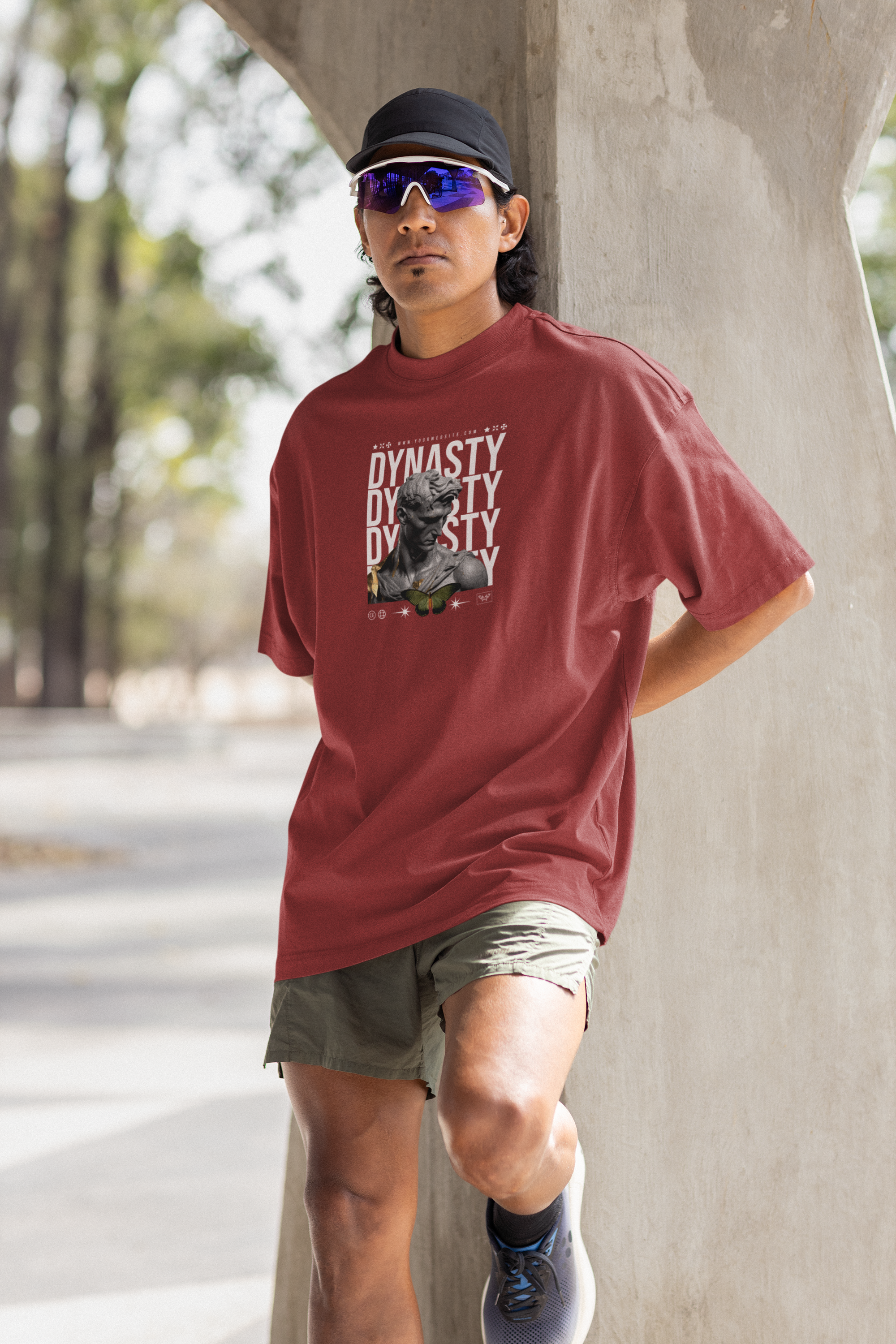 Dynasty Oversized T-Shirt – Bold Greek Statue Art Streetwear - Baklol Wear