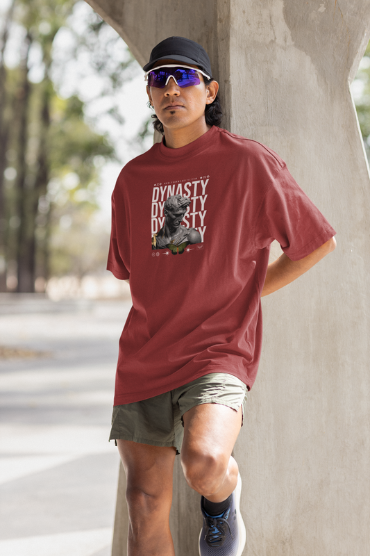 Dynasty Oversized T-Shirt – Bold Greek Statue Art Streetwear - Baklol Wear